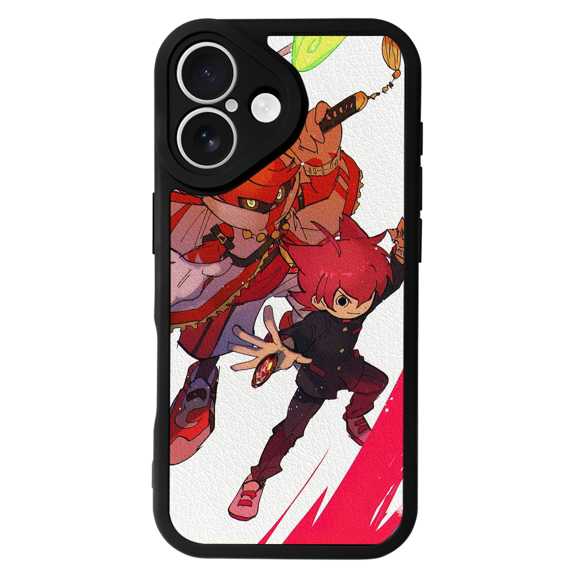 （画像用） 妖怪ウォッチ Yo-kai Watch 【iPhone 16シリーズ対応】シリコンスマホケース（レザー調） 材質：シリコン